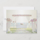 Invitation Mariage sur la Plage, Dîner de Répétition Floral (Dos)