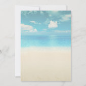 Invitation Mariage sur la plage Éclairage Coquillages Récepti (Dos)