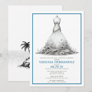 Invitation Mariage sur la Plage Enterrement de Vie de Jeune F
