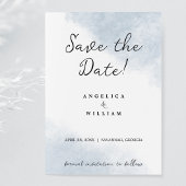 INVITATION MARIAGE SUR LA PLAGE ENVOYER LA DATE BLEU PÂLE AQ