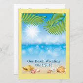 Invitation Mariage sur la plage / Événement - SRF (Devant / Derrière)