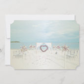 Invitation Mariage sur la plage Fleurs Arbre RSVP (Dos)
