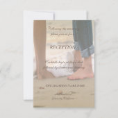 Invitation Mariage sur la plage, réception au pied (Devant)