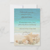 Invitation Mariage sur la Plage Réception Coquillages (Devant)