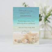 Invitation Mariage sur la Plage Réception Coquillages (Debout devant)