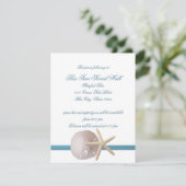 Invitation Mariage sur la Plage Réception Dollar de Sable et (Debout devant)