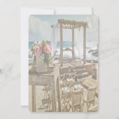 Invitation Mariage sur la plage rétro Arch (Dos)
