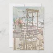 Invitation Mariage sur la Plage Rétro Arche de Mariage (Devant)