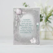 Invitation Mariage sur la plage RSVP coquillages (Debout devant)