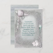 Invitation Mariage sur la plage RSVP coquillages (Devant / Derrière)