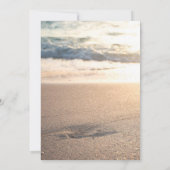 Invitation Mariage sur la Plage, Sable, Guirlande Lumineuse C (Dos)