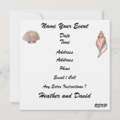 Invitation Mariage sur la plage - SRF (Dos)