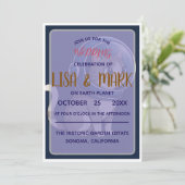 INVITATION MARIAGE SUR LA PLANÈTE TERRE (Debout devant)