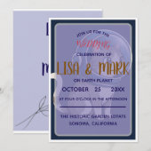 INVITATION MARIAGE SUR LA PLANÈTE TERRE (Devant / Derrière)
