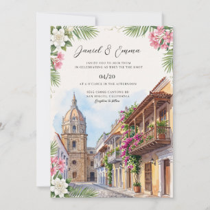 Invitation Mariage sur la skyline de Cartagena Colombie