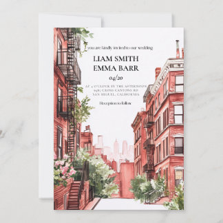 Invitation Mariage sur la skyline de New York City