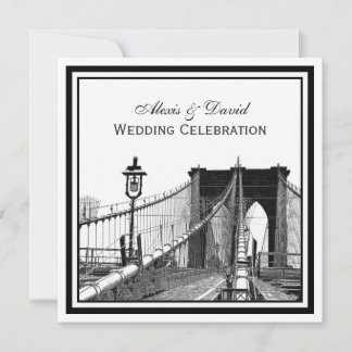 Invitation Mariage sur la skyline de NYC Brooklyn Bridge #2 S