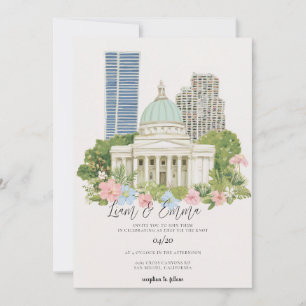 Invitation Mariage sur la skyline de Washington DC