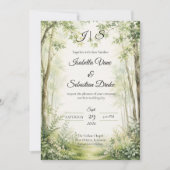 Invitation Mariage sur le chemin forestier (Devant)