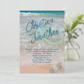 Invitation Mariage sur le littoral côtier (Debout devant)