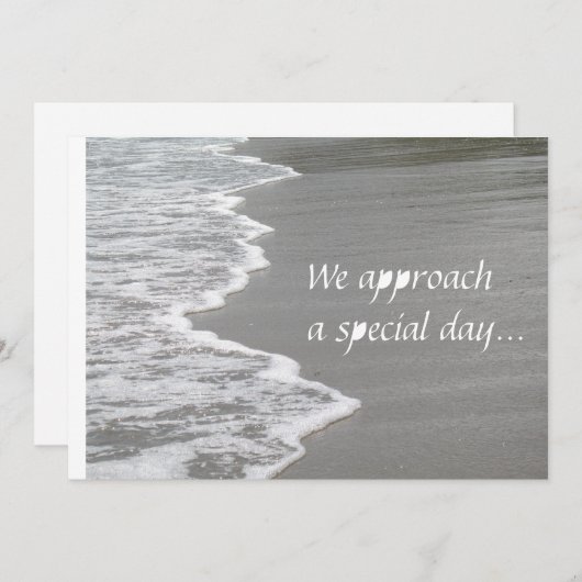 Invitation Mariage sur le sable... (Devant / Derrière)