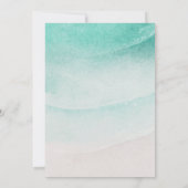 Invitation Mariage sur le thème de la plage avec du sable et (Dos)