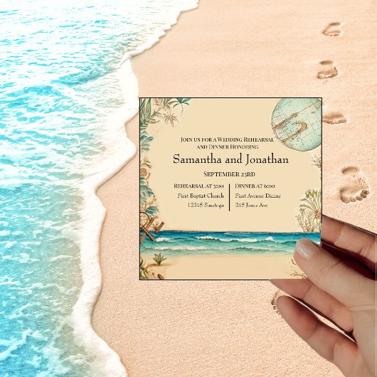 Invitation Mariage sur le thème de la plage de rêve