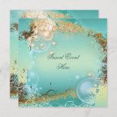 Invitation Mariage sur le thème de la plage - fête élégante (Devant / Derrière)