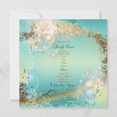 Invitation Mariage sur le thème de la plage - fête élégante (Dos)