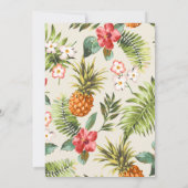 Invitation Mariage sur le thème de l'été tropical avec motif  (Dos)