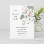 Invitation Mariage sur le thème de l'orchidée Boho rose (Debout devant)