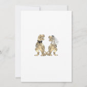 Invitation Mariage sur le thème des dinosaures (Dos)