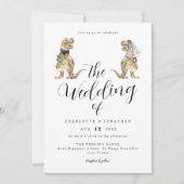 Invitation Mariage sur le thème des dinosaures (Devant)