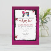 Invitation Mariage sur le thème des zombies - Illustration d' (Debout devant)