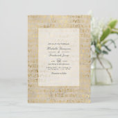 Invitation Mariage sur le thème égyptien avec QR Code RSVP (Debout devant)