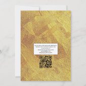 Invitation Mariage sur le thème égyptien avec QR Code RSVP (Dos)