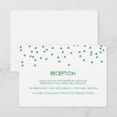 Invitation Mariage sur le thème irlandais Shamrock Confetti | (Devant / Derrière)