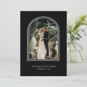 Invitation Mariage sur mesure avec arche noire (Debout devant)