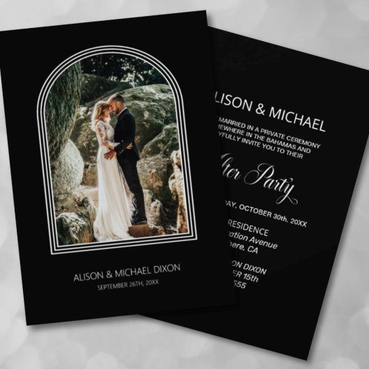 Invitation Mariage sur mesure avec arche noire