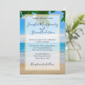 Invitation Mariage sur une île de vacances de plage tropicale (Debout devant)