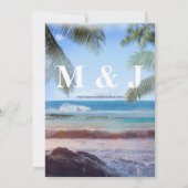 Invitation Mariage sur une plage tropicale V2 (Dos)