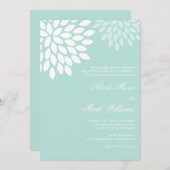 Invitation Mariage Sweet Dahlias (Devant / Derrière)