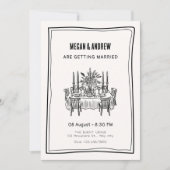 Invitation Mariage table de dîner (Devant)