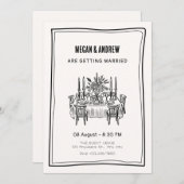 Invitation Mariage table de dîner (Devant / Derrière)