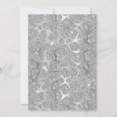 Invitation Mariage Taches de Girafe Noir Argenté Glamour (Dos)