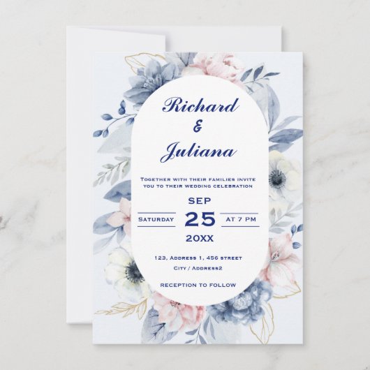 Invitation Mariage tactiles personnalisées (Devant)
