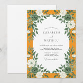 Invitation Mariage Tagète Eucalyptus (Devant / Derrière)