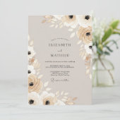 Invitation Mariage Tan Bloom (Debout devant)