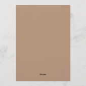 Invitation Mariage Tan Botanical Brushstroke (Dos)