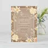 Invitation Mariage Tan Cream Lily (Debout devant)